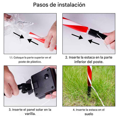 Bastones Estrellas Navideñas Solar - USB